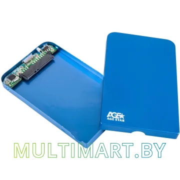 Бокс для жесткого диска AgeStar 3UB2O1 Blue картинка 2
